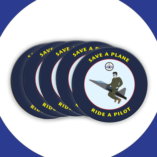 Save a Plane, Ride a Pilot Sticker (5 Pack)