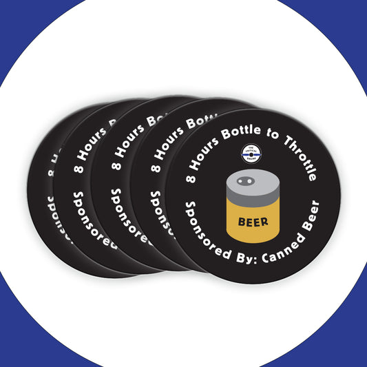 8 Hours Bottle to Throttle Sticker (5 Pack)