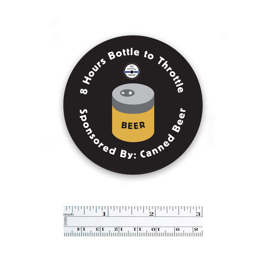8 Hours Bottle to Throttle Sticker