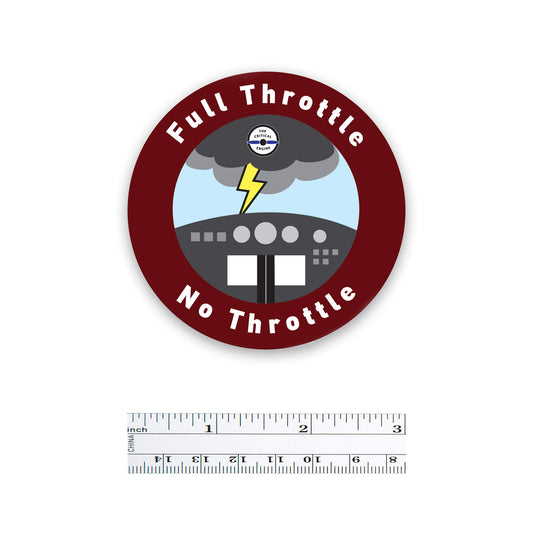 Full Throttle, No Throttle Sticker
